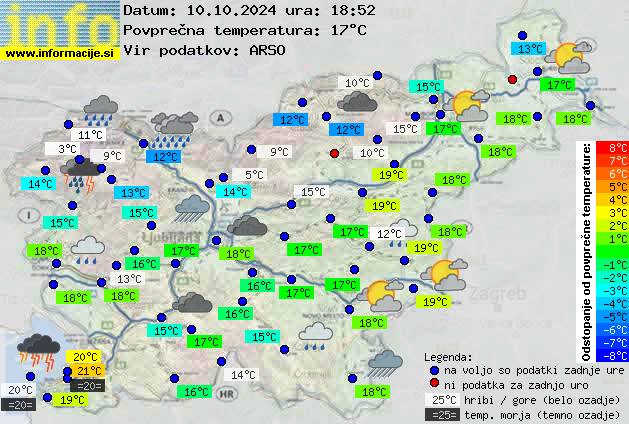 Trenutno vreme po Sloveniji