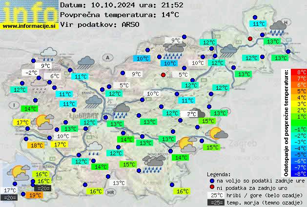 Trenutno vreme po Sloveniji