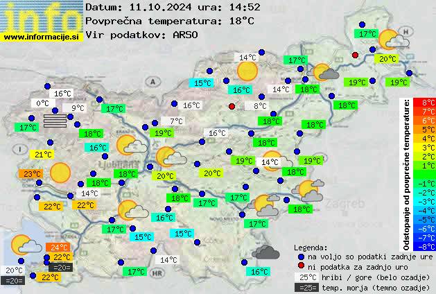 Trenutno vreme po Sloveniji