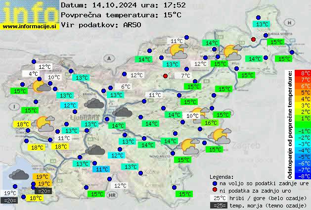 Trenutno vreme po Sloveniji