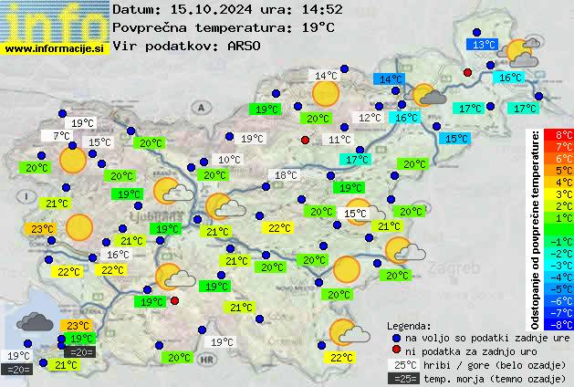 Trenutno vreme po Sloveniji