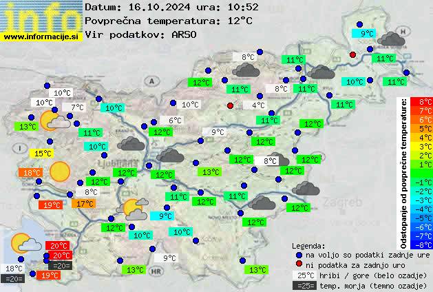 Trenutno vreme po Sloveniji