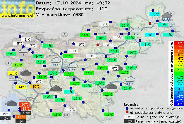 Trenutno vreme po Sloveniji