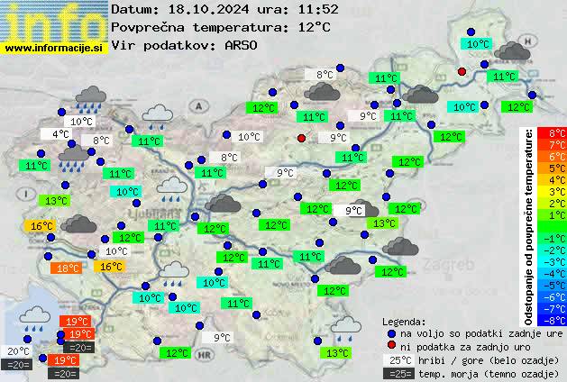 Trenutno vreme po Sloveniji