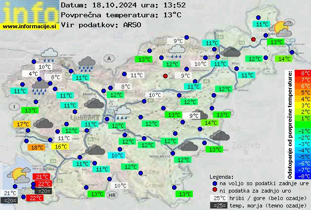 Trenutno vreme po Sloveniji