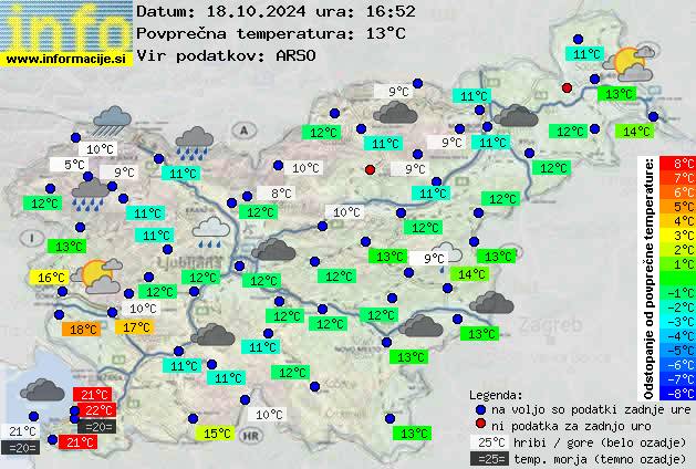 Trenutno vreme po Sloveniji