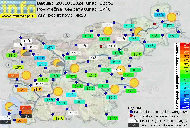 Trenutno vreme po Sloveniji