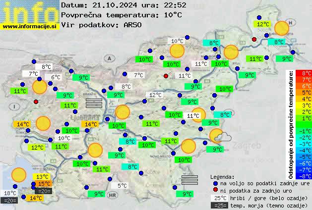 Trenutno vreme po Sloveniji