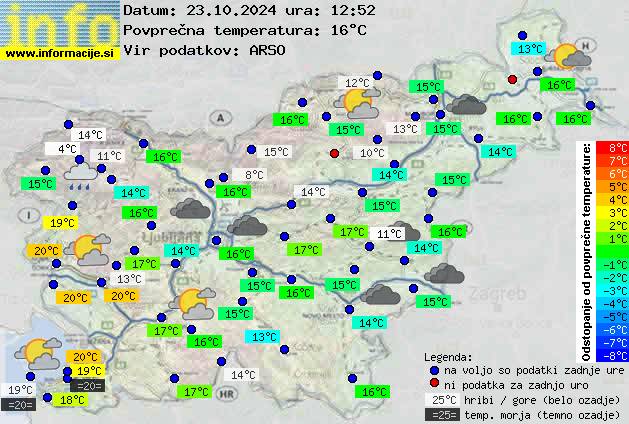 Trenutno vreme po Sloveniji