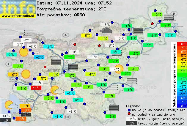 Trenutno vreme po Sloveniji