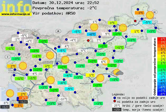 Trenutno vreme po Sloveniji