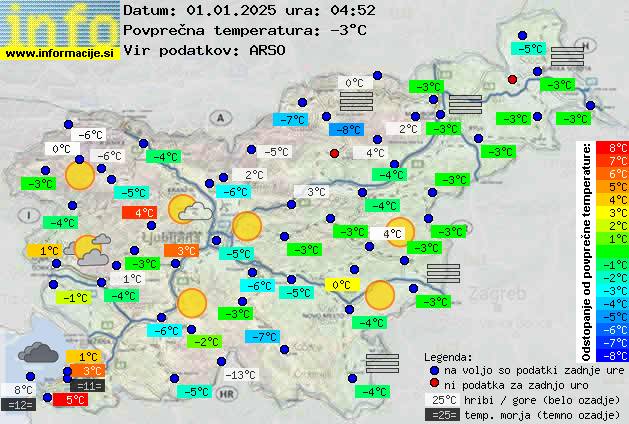 Trenutno vreme po Sloveniji