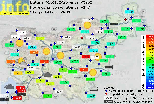 Trenutno vreme po Sloveniji