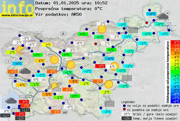 Trenutno vreme po Sloveniji