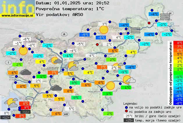 Trenutno vreme po Sloveniji