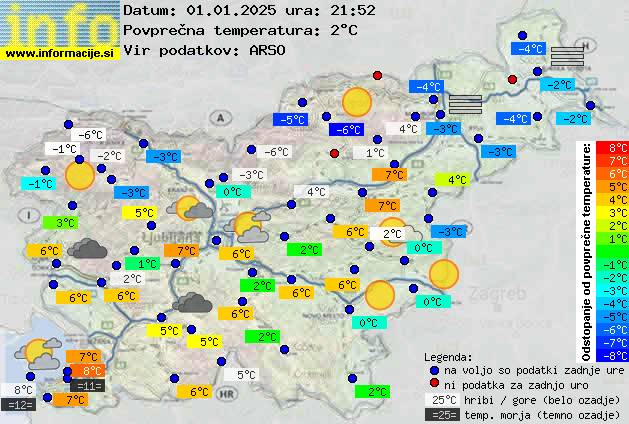 Trenutno vreme po Sloveniji