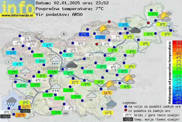 Trenutno vreme po Sloveniji