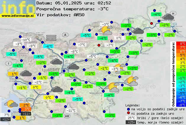 Trenutno vreme po Sloveniji