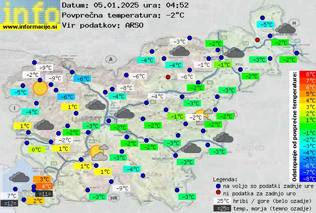 Trenutno vreme po Sloveniji