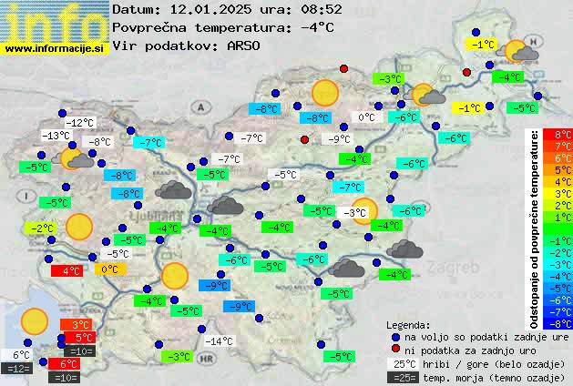 Trenutno vreme po Sloveniji