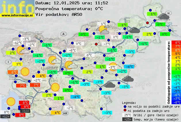 Trenutno vreme po Sloveniji