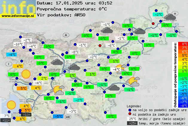 Trenutno vreme po Sloveniji