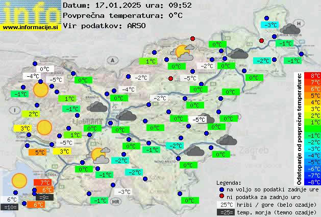 Trenutno vreme po Sloveniji