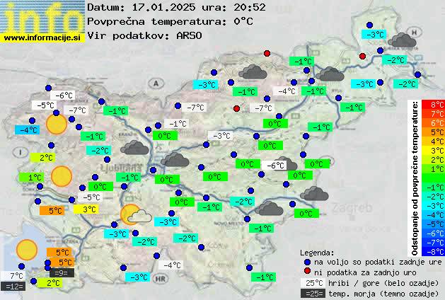 Trenutno vreme po Sloveniji