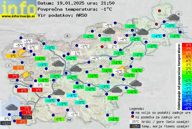 Trenutno vreme po Sloveniji