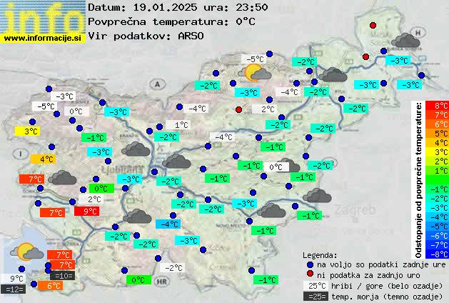 Trenutno vreme po Sloveniji