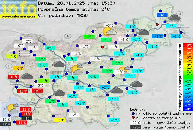 Trenutno vreme po Sloveniji