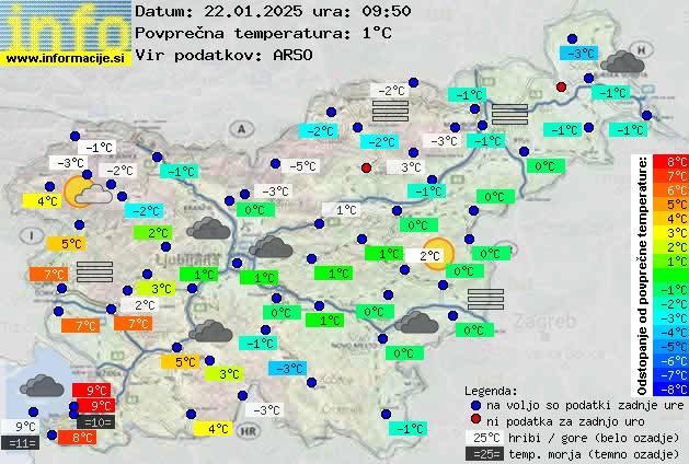 Trenutno vreme po Sloveniji