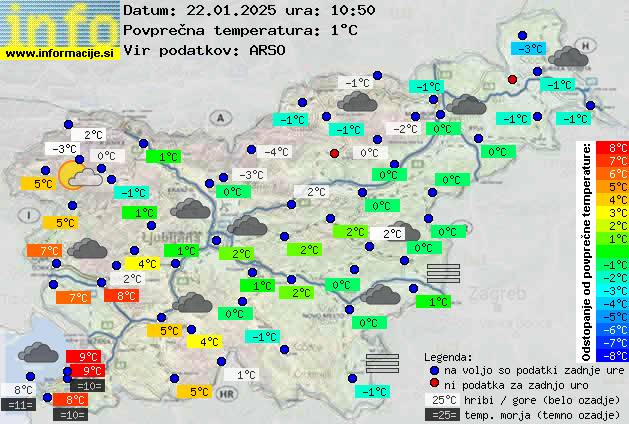 Trenutno vreme po Sloveniji