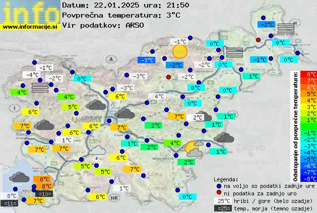 Trenutno vreme po Sloveniji