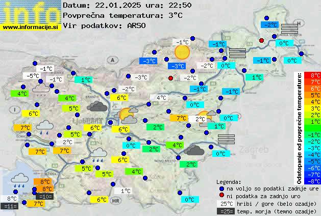 Trenutno vreme po Sloveniji