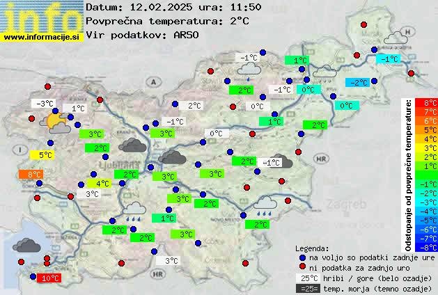 Trenutno vreme po Sloveniji