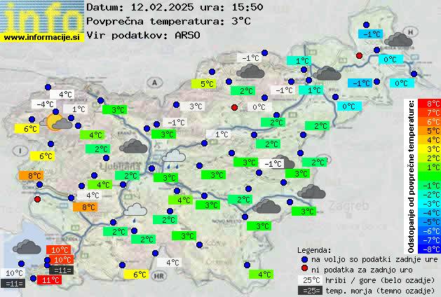 Trenutno vreme po Sloveniji