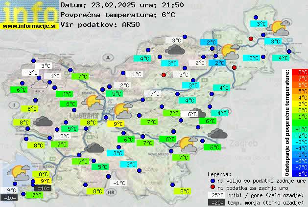 Trenutno vreme po Sloveniji