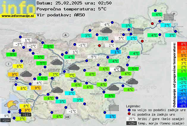 Trenutno vreme po Sloveniji