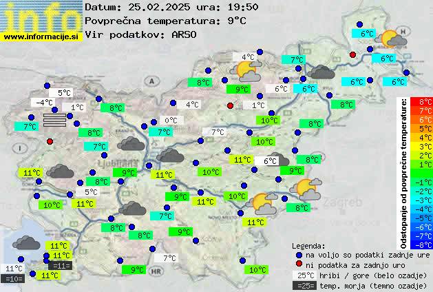 Trenutno vreme po Sloveniji