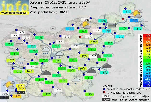 Trenutno vreme po Sloveniji