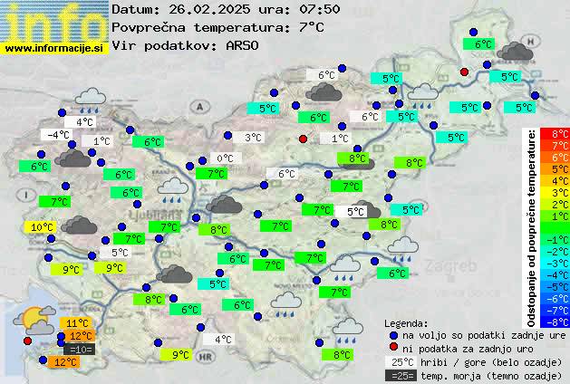 Trenutno vreme po Sloveniji