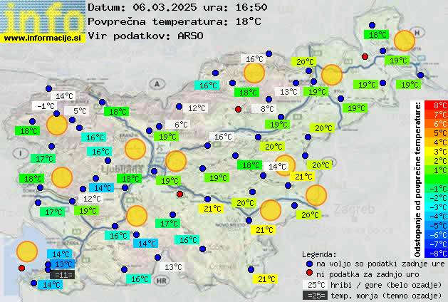 Trenutno vreme po Sloveniji