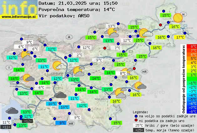 Trenutno vreme po Sloveniji