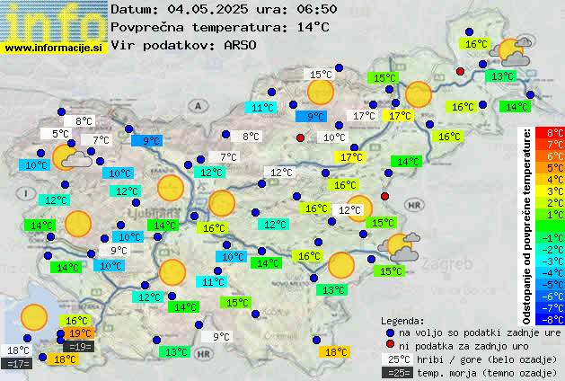 Trenutno vreme po Sloveniji