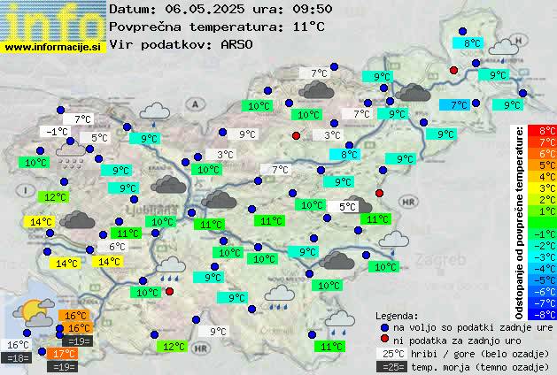 Trenutno vreme po Sloveniji