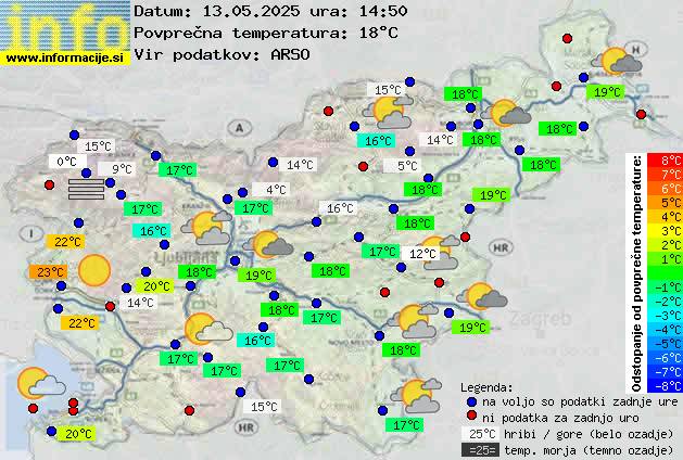 Trenutno vreme po Sloveniji