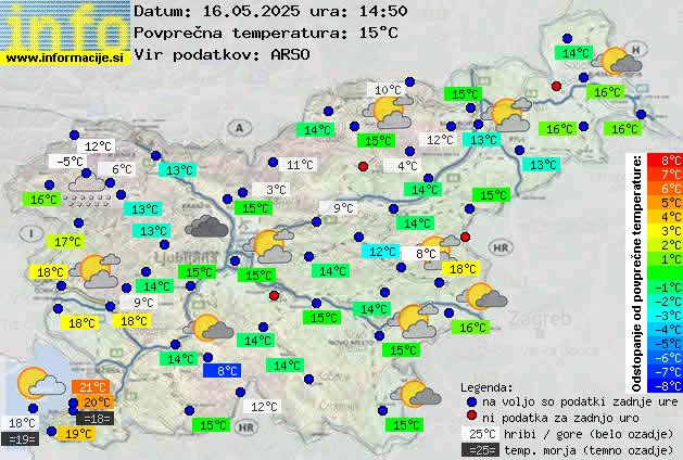 Trenutno vreme po Sloveniji