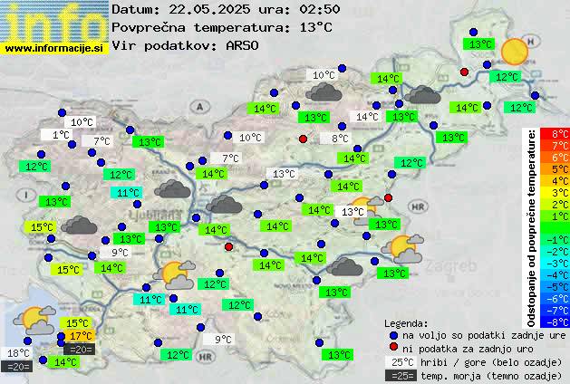 Trenutno vreme po Sloveniji