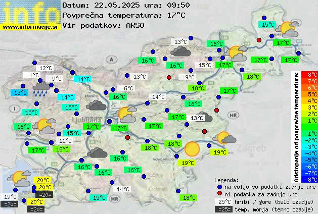 Trenutno vreme po Sloveniji